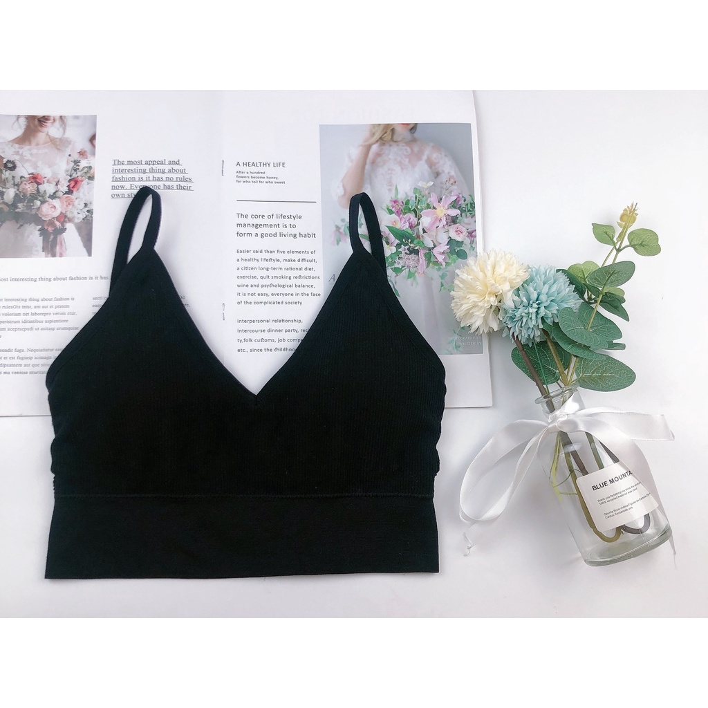 Bra Wanita Tanpa Kawat Bahan Halus bralette Push Up Elastis Sexy Busa BH32