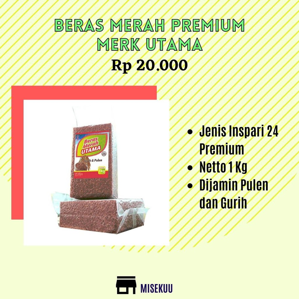 

Beras Merah Kualitas Premium (Merk Utama)