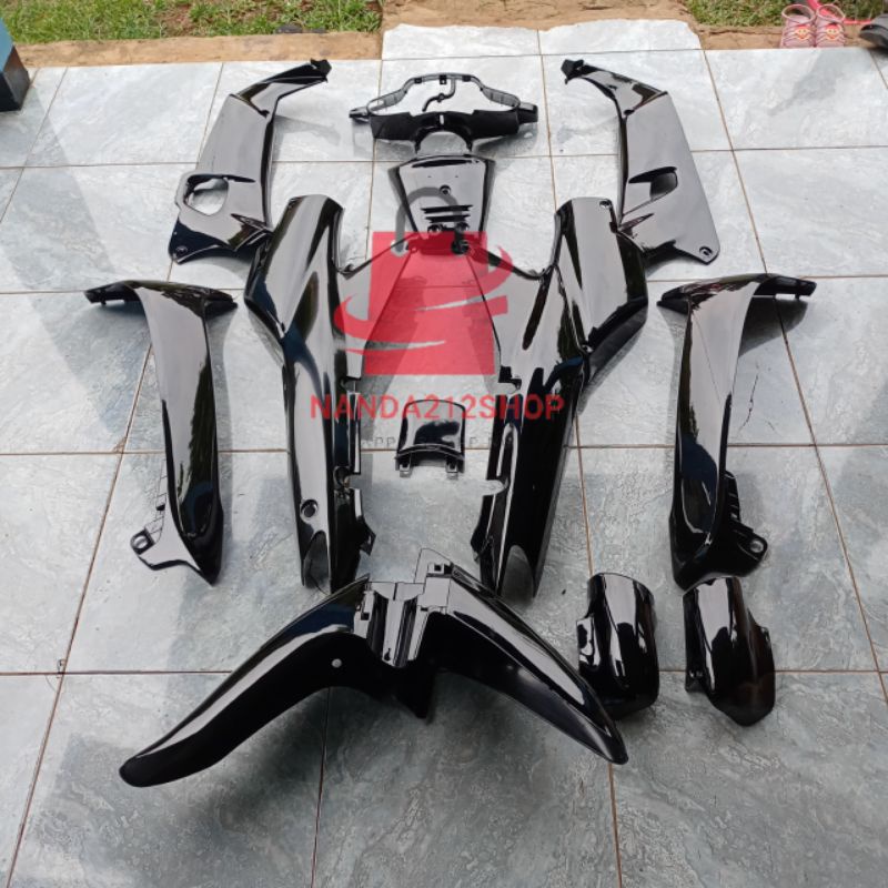 Cover body full halus supra fit lama hitam polos