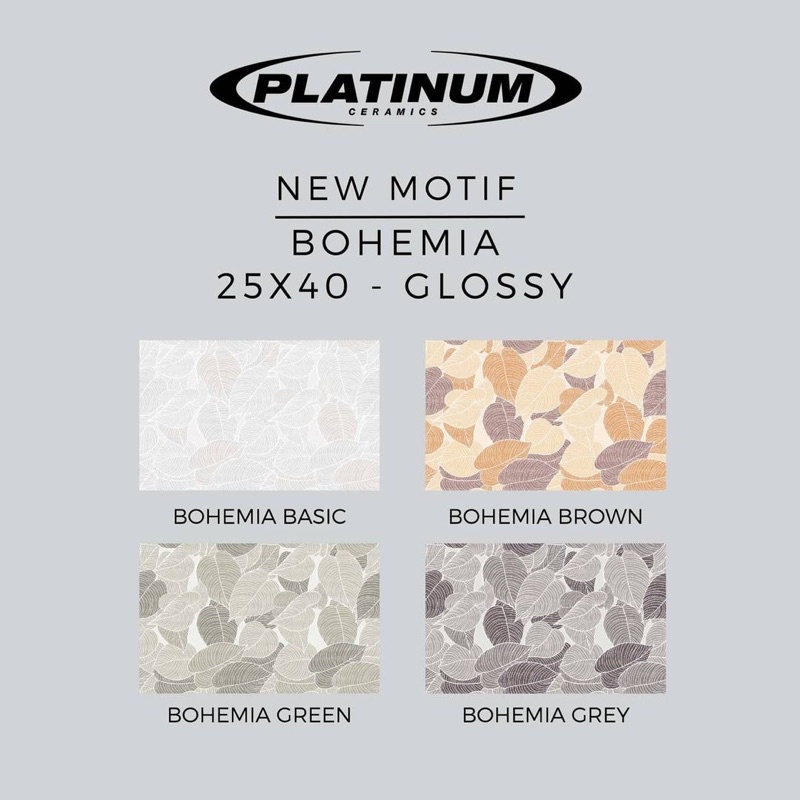 KERAMIK PLATINUM 25x40 NEW MOTIF / BOHEMIAN / KW 1 / PLATINUM CERAMICS