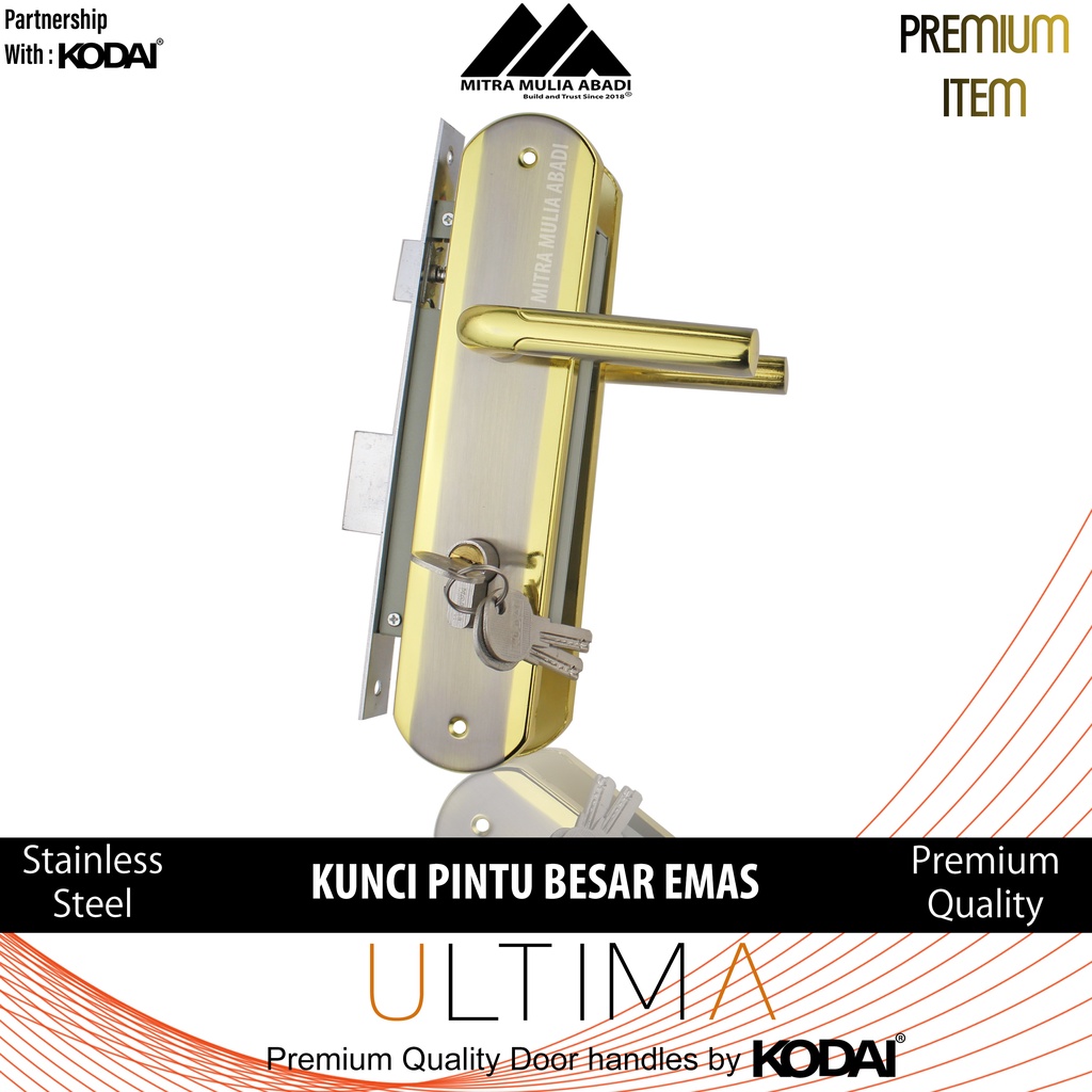 Kunci Pintu Besar GOLD Ultima by KODAI | Full Set