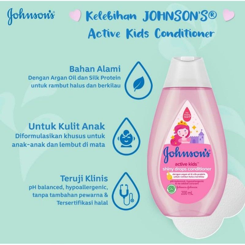 JOHNSON'S BABY Active Kids Shiny Drops Conditioner 200ml