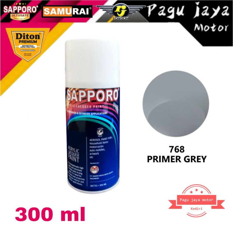 sapporo cat semprot primer grey 768 300ml spray paint
