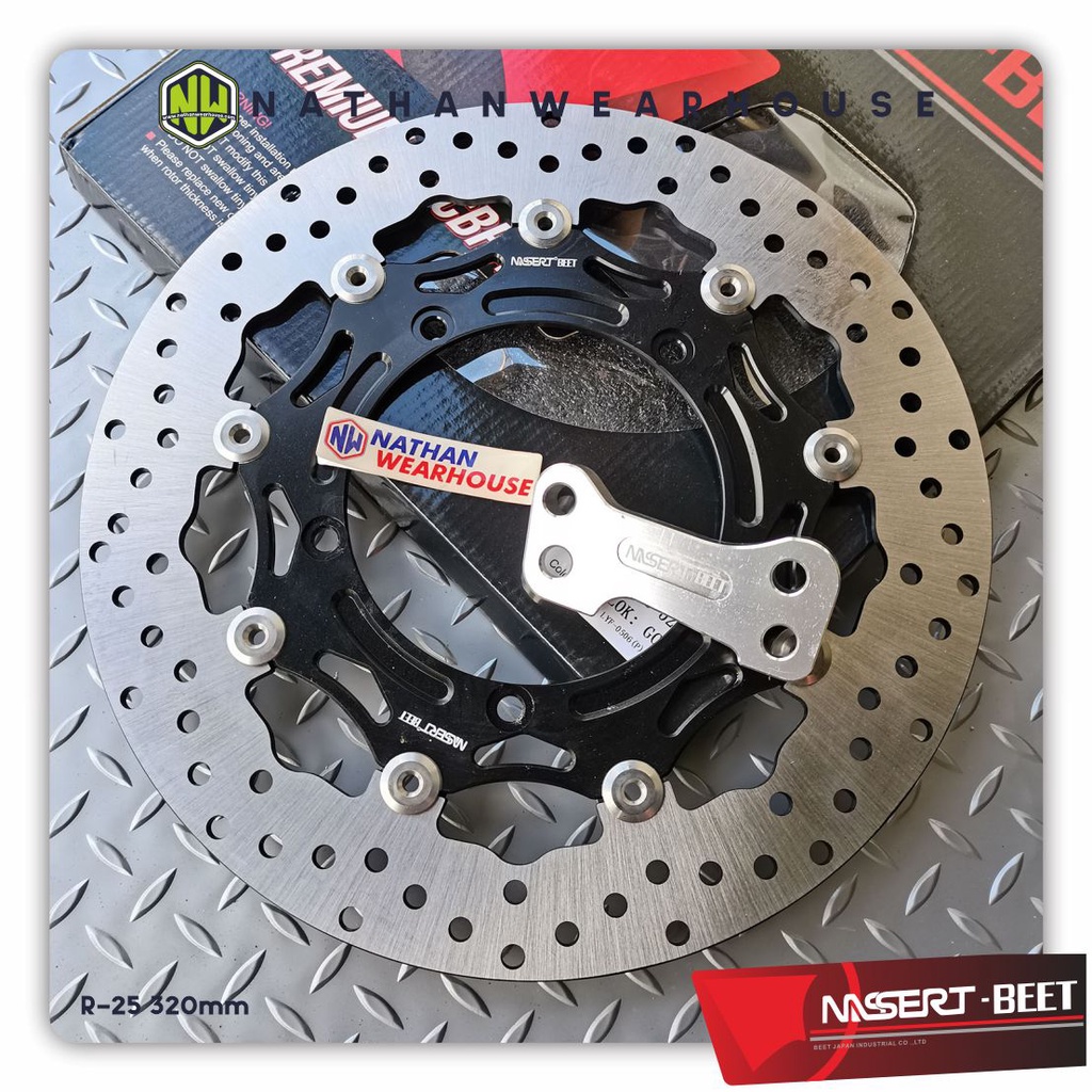 Discbrake Piringan Cakram Depan Yamaha R25 R 25 MT25 CNC Floating 320mm NB-08