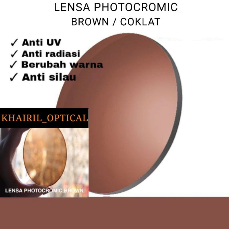 Lensa Photocromic Brown ( Berubah Warna Menjadi Coklat )