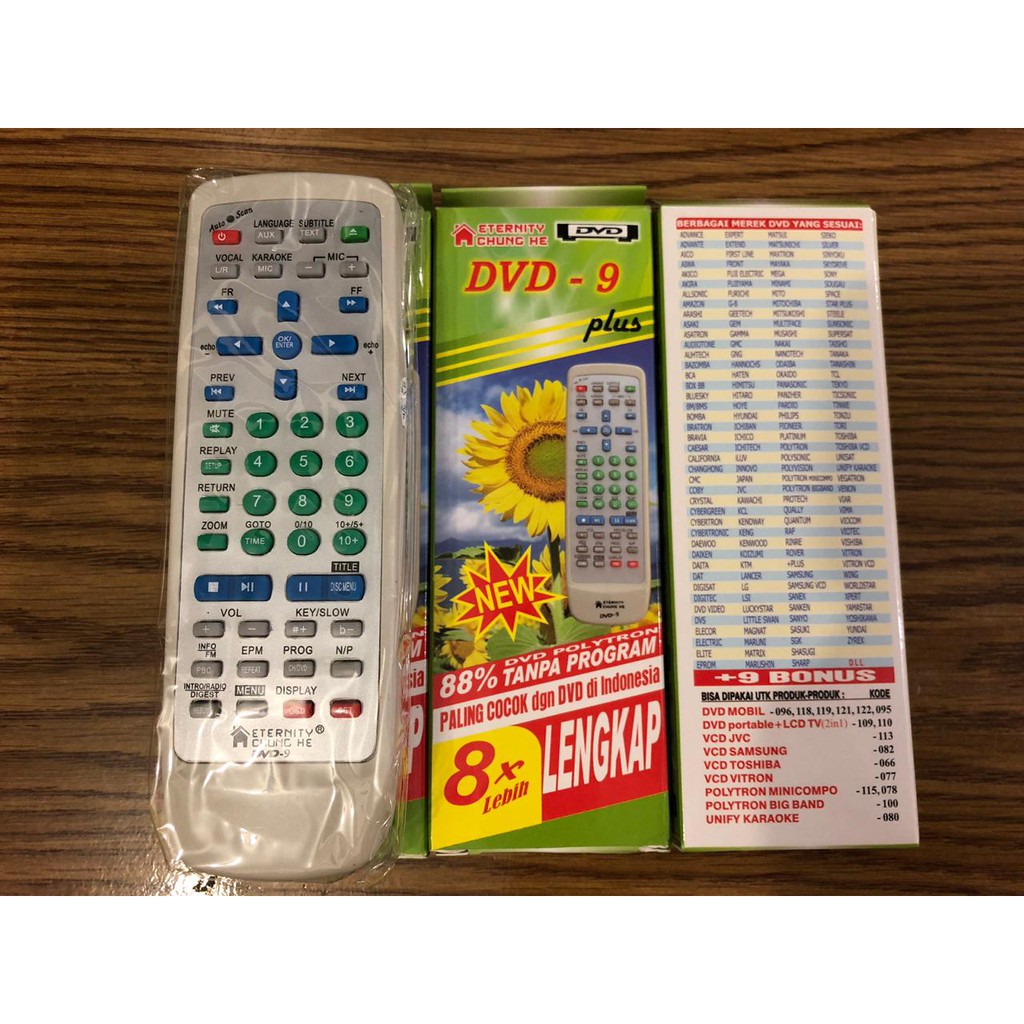 NH - REMOTE DVD CHUNC HE DVD-9 / REMOT DVD UNIVERSAL REMOTE DVD