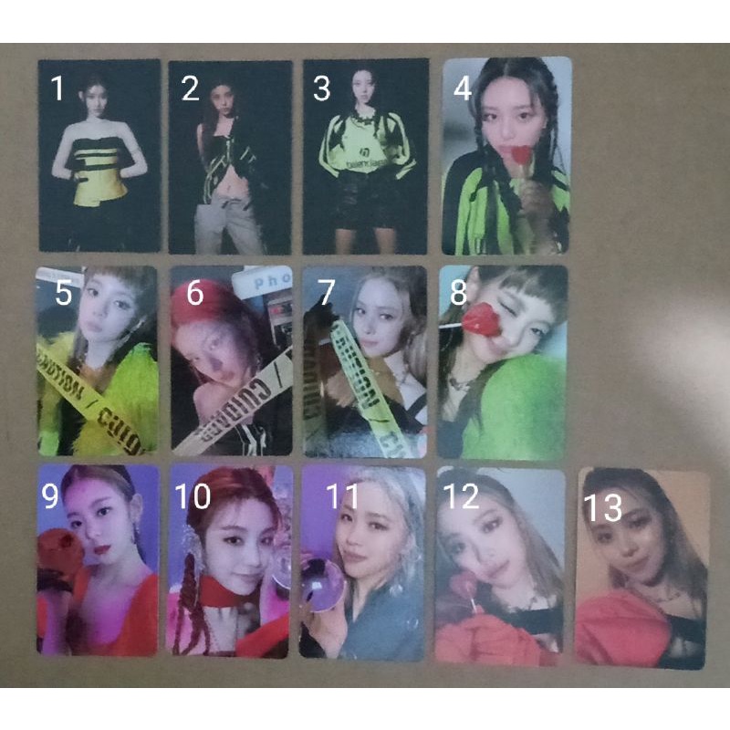 PHOTOCARD OFFICIAL ITZY GUESS WHO LIA RYUNJIN YEJI YUNA  HC GREEN KRISTAL LOLI DAY NIGHT ICY MECIMA