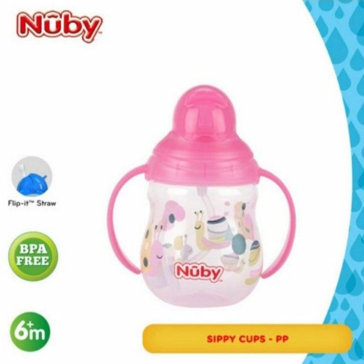 NUBY Active Sipeez Flip and Sip 360° Straw Cup 270ml Training Cup