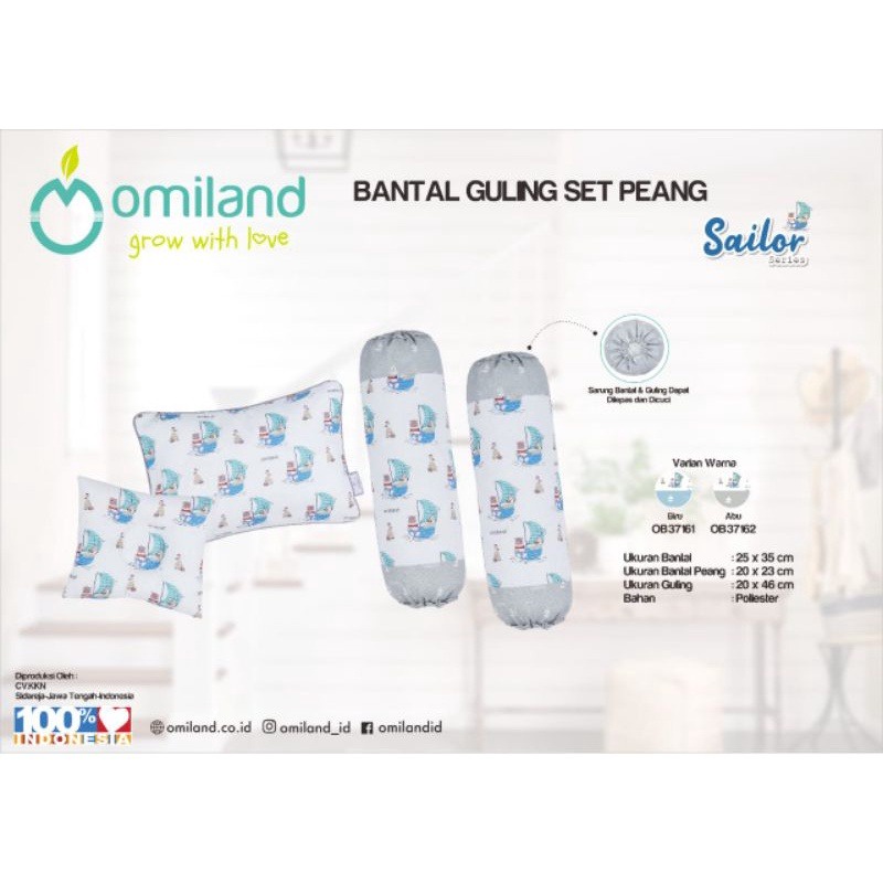 Omiland - Bantal Guling Bayi Set Peang