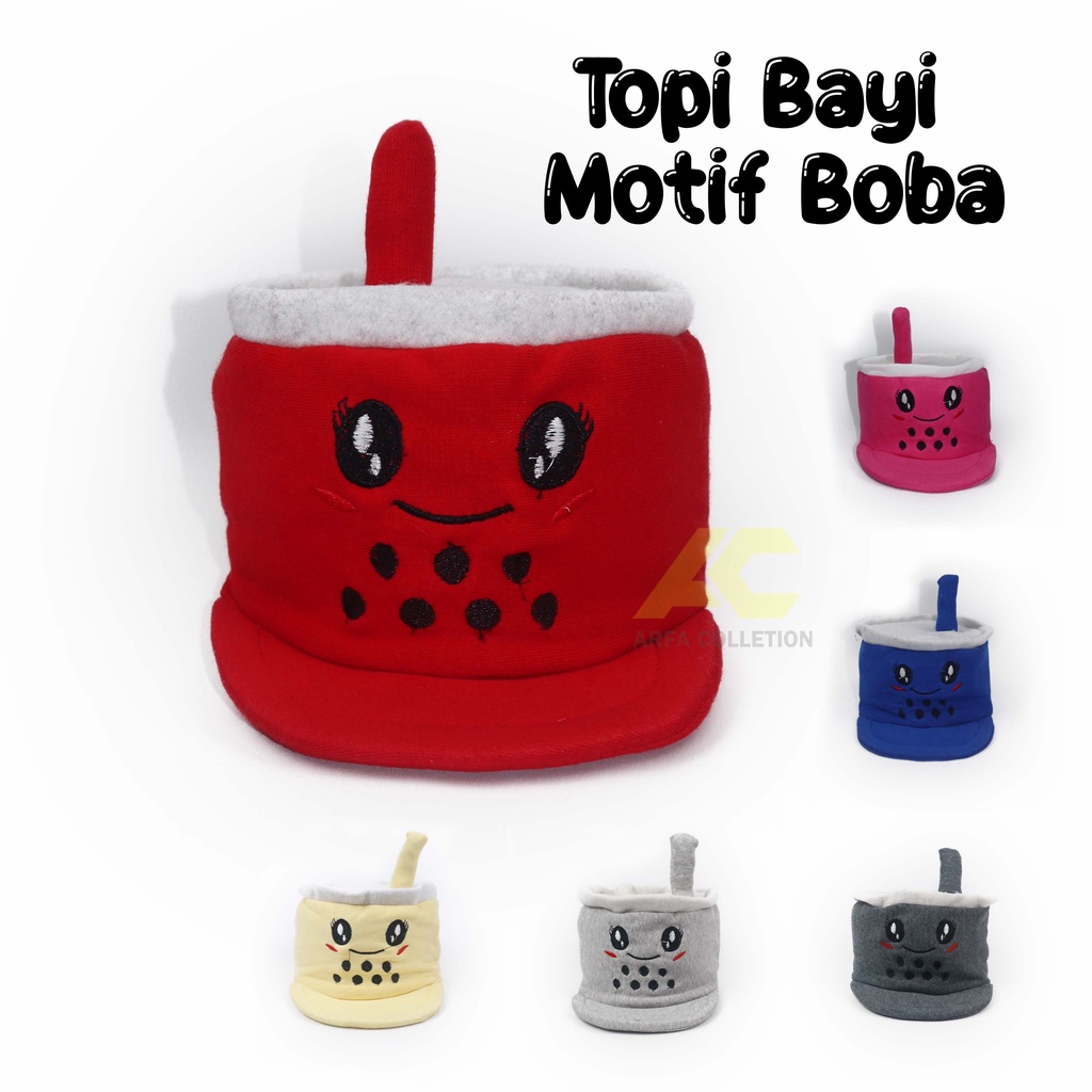 TOPI BAYI BOBA / TOPI BAYI LUCU / TOPI BAYI 0-3 Tahun/ TOPI KARAKTER BOBA