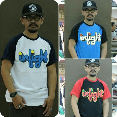 Kaos T-Shirt Raglan Pendek Original Infight / Kaos Raglan Pendek Pria