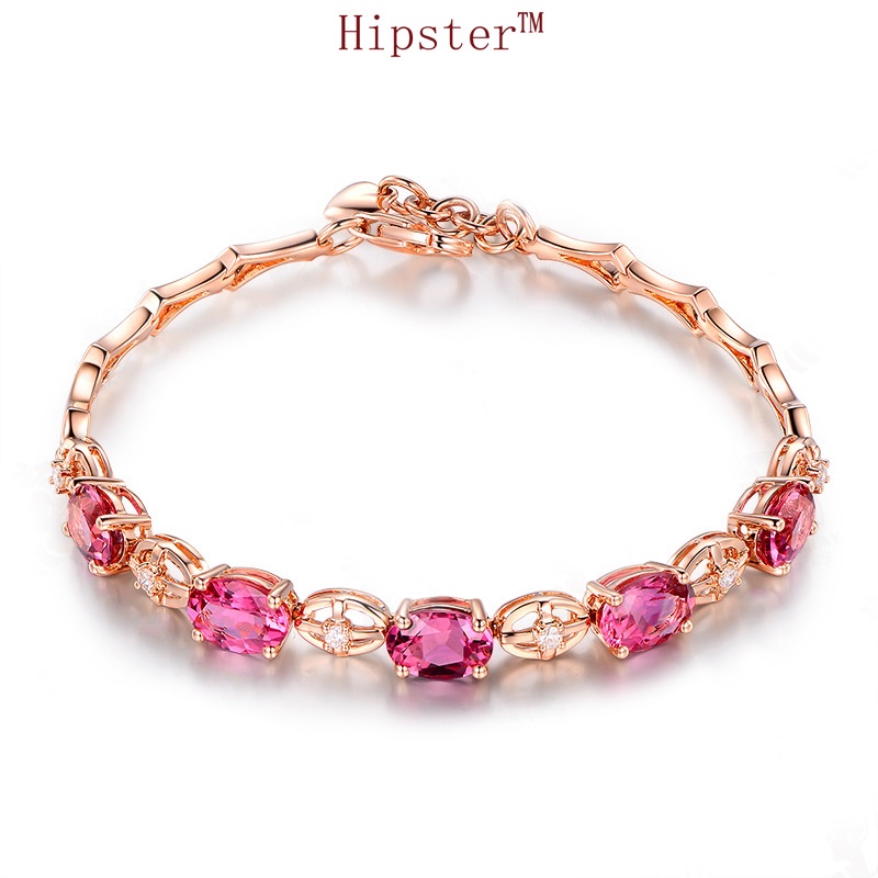 Graceful Personality Natural Fashion Crystal Vintage Rose Gold Bracelet