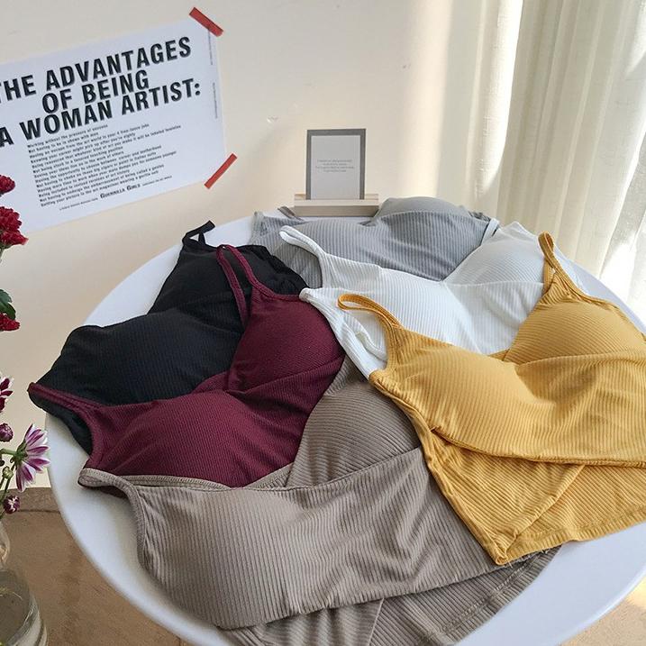 KINDSTORE❤ | KURA SILANG TOP BRA DENGAN PADS MODERN