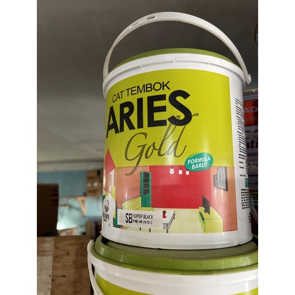 Cat tembok hitam Aries