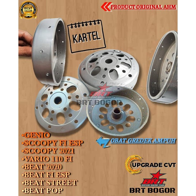 Mangkok kampas ganda Kartel Anti Gredeg Beat Deluxe Vario Pcx Adv Nmax Aerox Lexi Mio m3 mio sporty  Beat Fi Esp Scoopy fi Spacy Vario 110 Fi Esp Genio Scoopy 2021 Beat street new Mangkok Kartel mangkok miling Custom Anti Gredek  mangkok  Ghio motor  shop