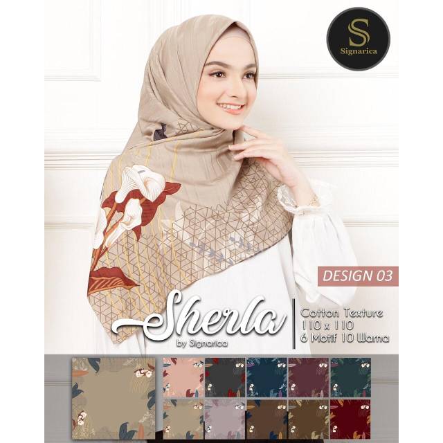 Jilbab segiempat motif // jilbab signarica