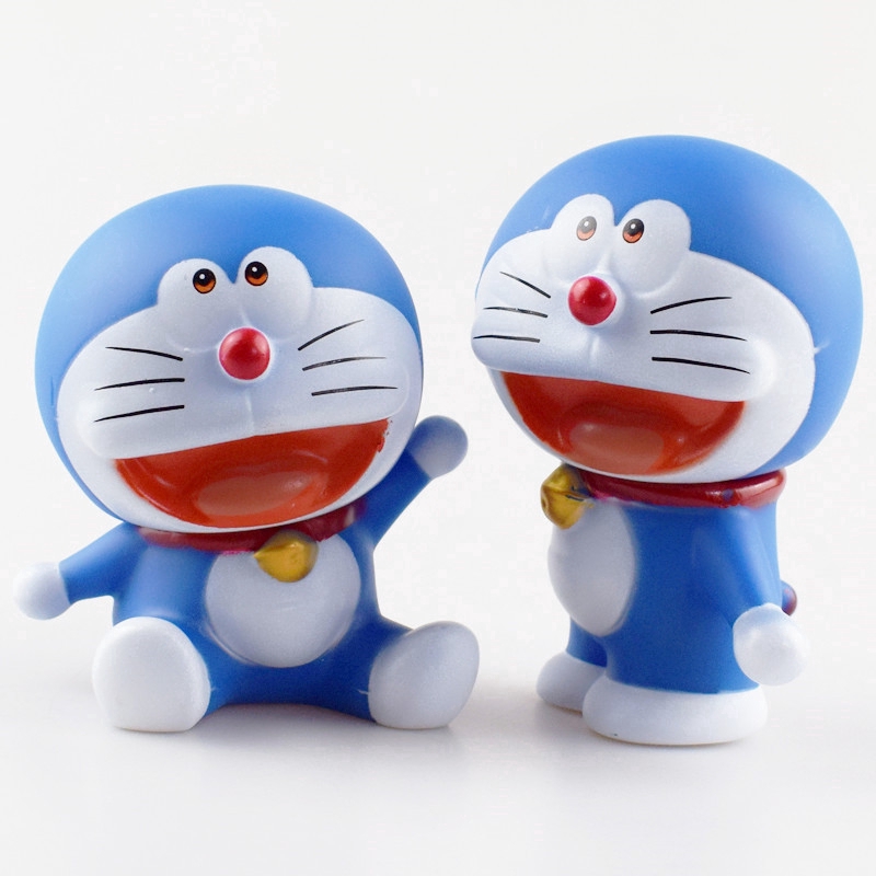 Hiasan Kue Ulang Tahun Ornamen Chubby Biru Boneka Mobil Jingle Cat