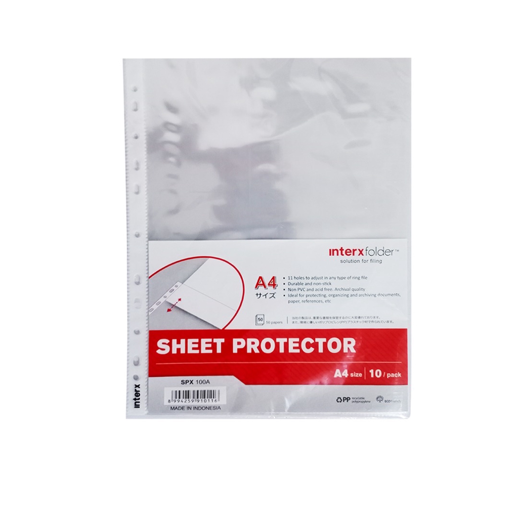 SHEET PROTECTOR A4 Intrex / 10 Lembar