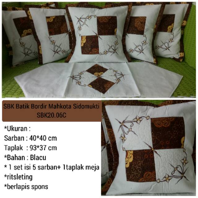 Sarung Bantal Kursi Batik Mahkota Sidomukti