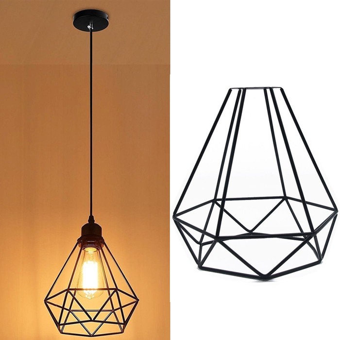 Guninco Kap Lampu Diamond  Lampu Vintage  Lampu Gantung  Dekorasi Cafe Vintage