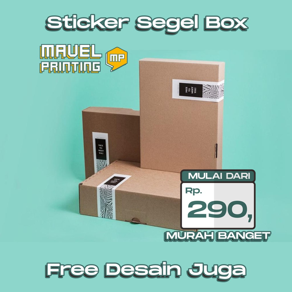 

Cetak Stiker Segel Kotak Box Custom Sticker Kotak Segel Makanan Kemasan Hampers