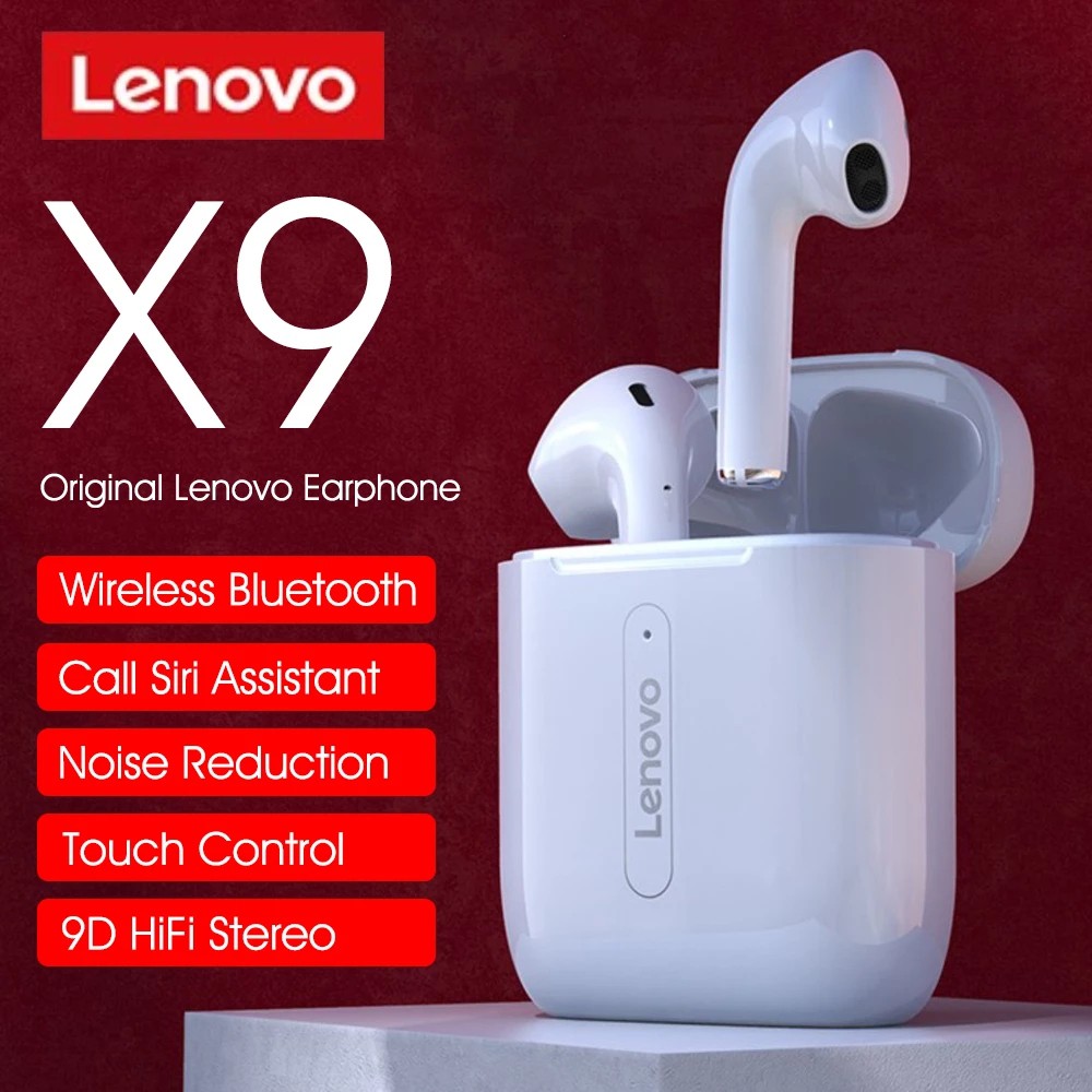 Lenovo X9 Earphone Wireless Earbud TWS Bluetooth dengan