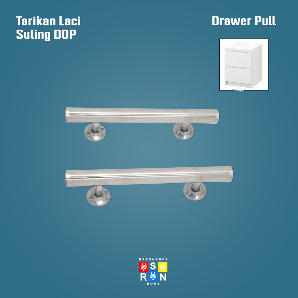 Tarikan Laci Lemari Jendela Model Suling Bulat 14CM / Handle Gagang Pintu Drawer Pull Door Knob Resonance Home