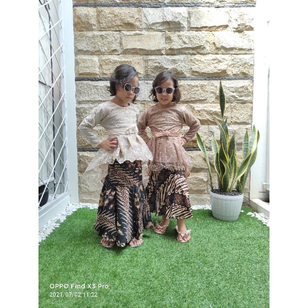 stelan kebaya anak Aurora tille / kebaya Kartini / kebaya anak muslim