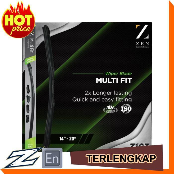 FRAMELESS WIPER HYBRID MODEL PISANG MOBIL UNIVERSAL 20" FULL SILIKON