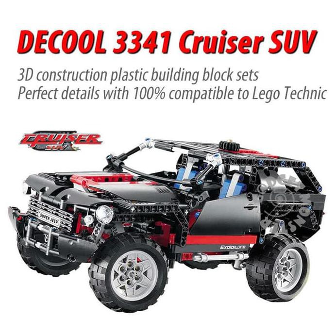 Bricks DECOOL 3341Cruiser SUV mobil mainan brick bkn LEGO Technic 8081