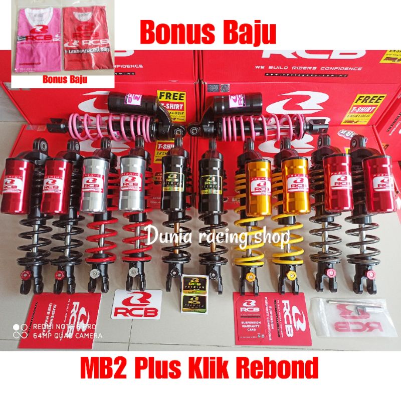 Shock Tabung RCB MB2 Plus MB2+ Black Series Nmax old Nmax New Aerox 155 New Aerox Connected Aerox Old PCX ADV 150 305MM 330MM Original RCB