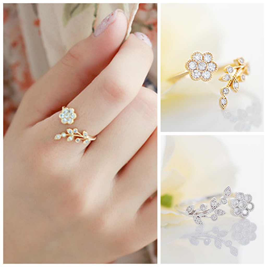 ✅COD Cincin Adjustable Untuk Wanita Rings Mini Bunga Fashion Aksesoris / Cincin Bunga Wanita Import