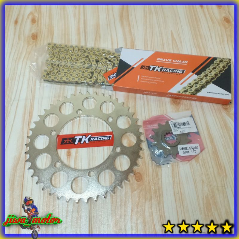 gear set ninja 250 karbu injection Z250 RR mono merek TK racing gir set ninja 250 karbu fi z250 RR m