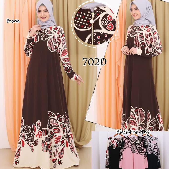TERLARIS BAJU GAMIS WANITA TERBARU GAMIS JERSEY GAMIS JUMBO XXL 7020 - 2019