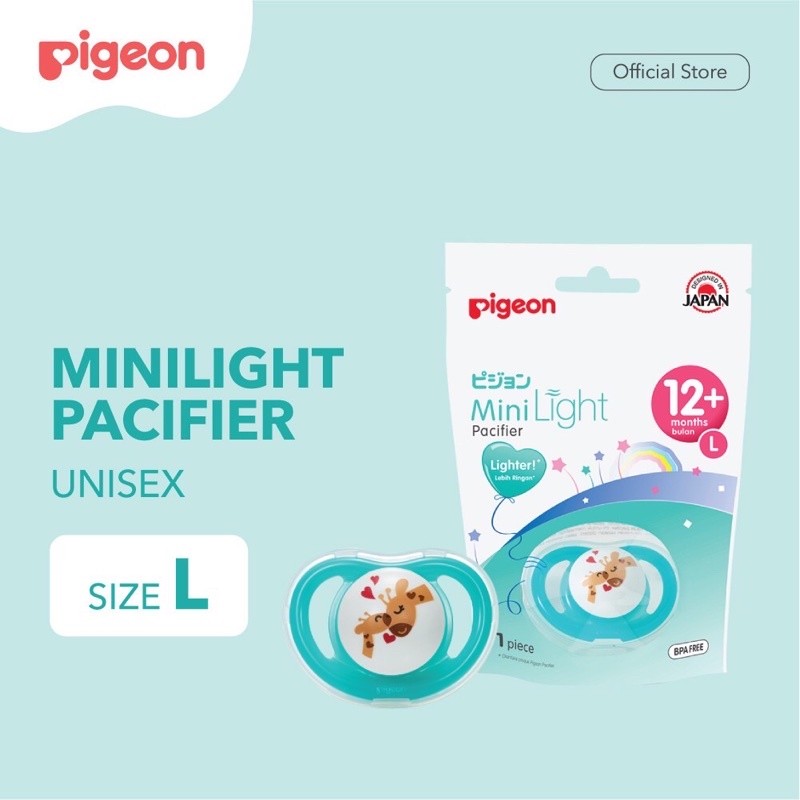 EMPENG PIGEON Minilight Pacifier Size S M L / step 1 / step 2 | step 3 Empeng Bayi & Mini Light 6+ M-Green size L