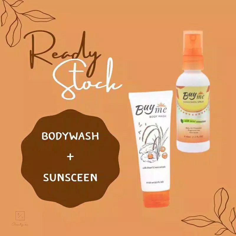 BUYME BUY ME WHITENING SUNSCREEN SPRAY &amp; BODY WASH MEMUTIHKAN MENCERAHKAN KULIT ORIGINAL BPOM