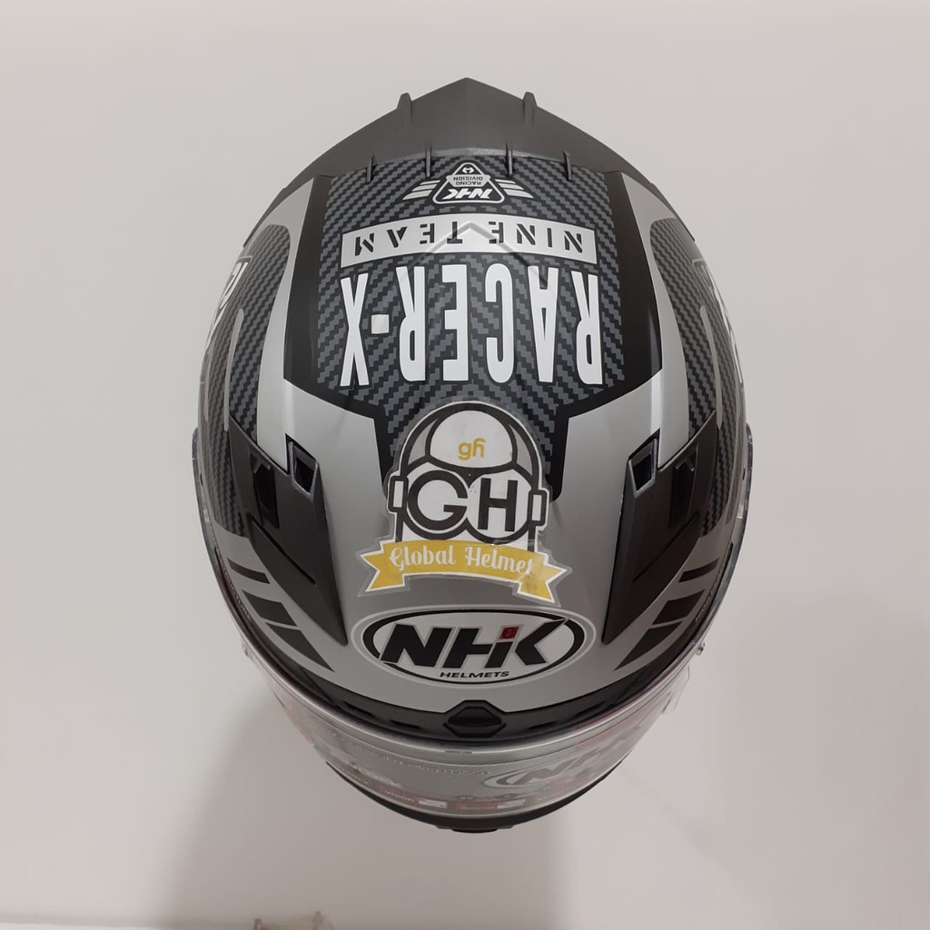 HELM NHK RX9 RACER X NHK RX-9 RACER X NHK RX NINE BLACK DOFF SILVER