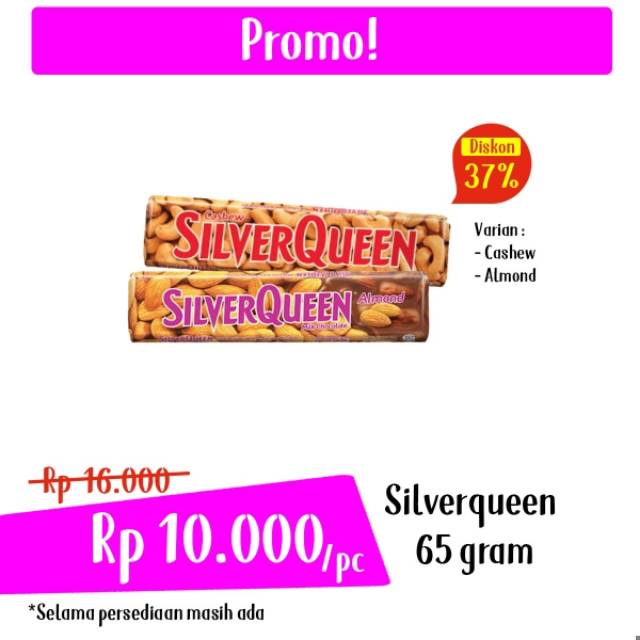 

Coklat Silver Queen 65gr