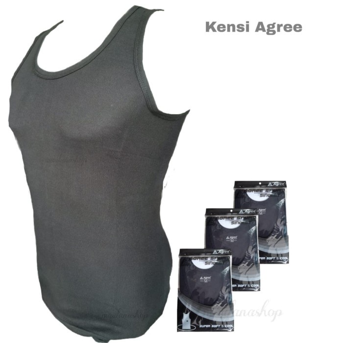 SINGLET PRIA DEWASA AGREE SINGLET PRIA AGREE TANGTOP AGREE HITAM HIGHT QUALITY