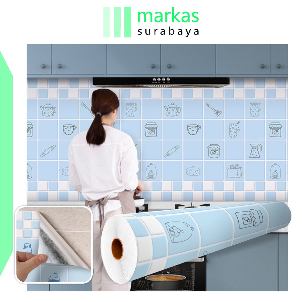 MARKAS - HL0205 Wallpaper Dinding Dapur Anti Minyak 3D Sticker Kitchen