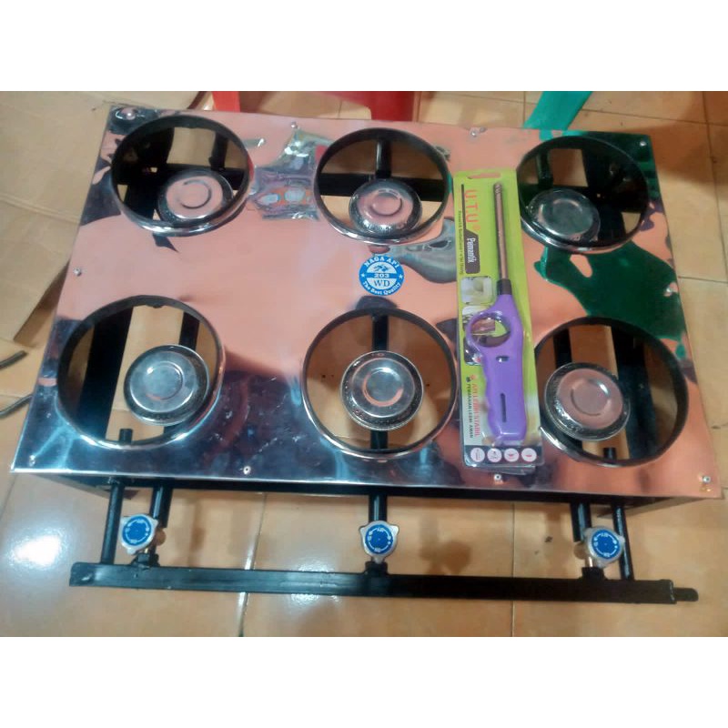 kompor martabak mini 6 tungku 3 kran