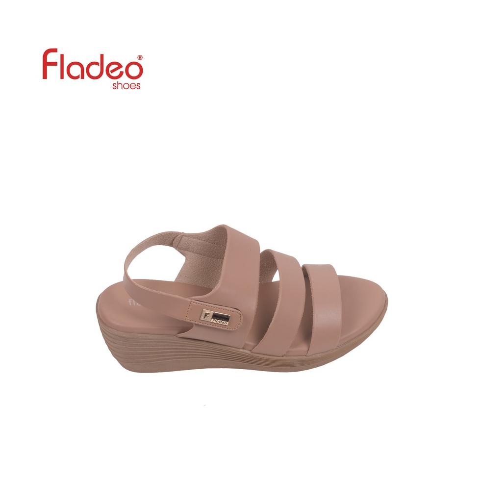 "TUL. 4055" Fladeo D21/LDT328-3RV/Sandal Wedges Tali Wanita [ Wedges Sandals ]