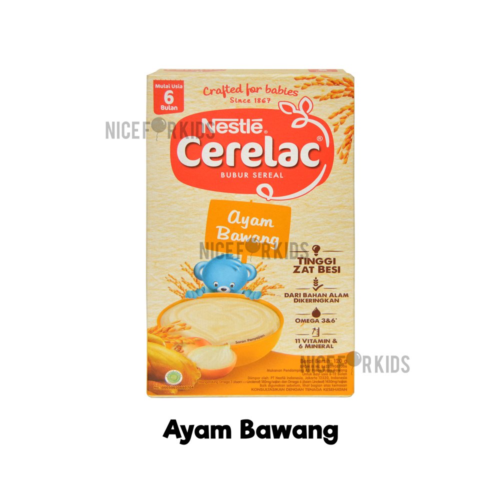 Nestle Cerelac Bubur Bayi 6+ 120gr Bubur Sereal Mpasi Bayi