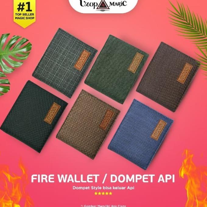 Dompet Api High Quality (fire wallet, Alat sulap, Dompet sulap)