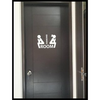 Cutting Sticker Toilet Thinking Room Stiker Pintu Cafe Cutting Sticker Toilet Thinking Room Stiker Pintu Cafe