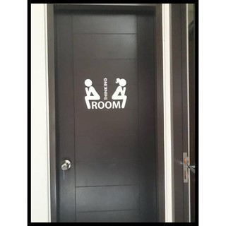 Cutting Sticker Toilet Thinking Room Stiker Pintu Cafe  