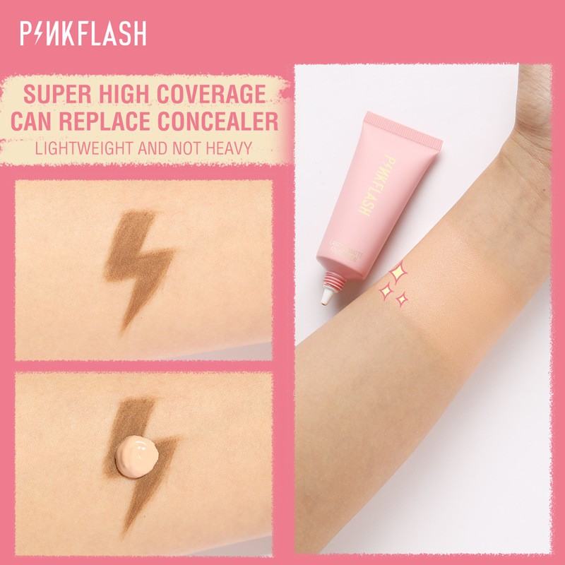 BPOM ORIGINAL PINKFLASH FOUNDATION KEMASAN PINK PF - F03