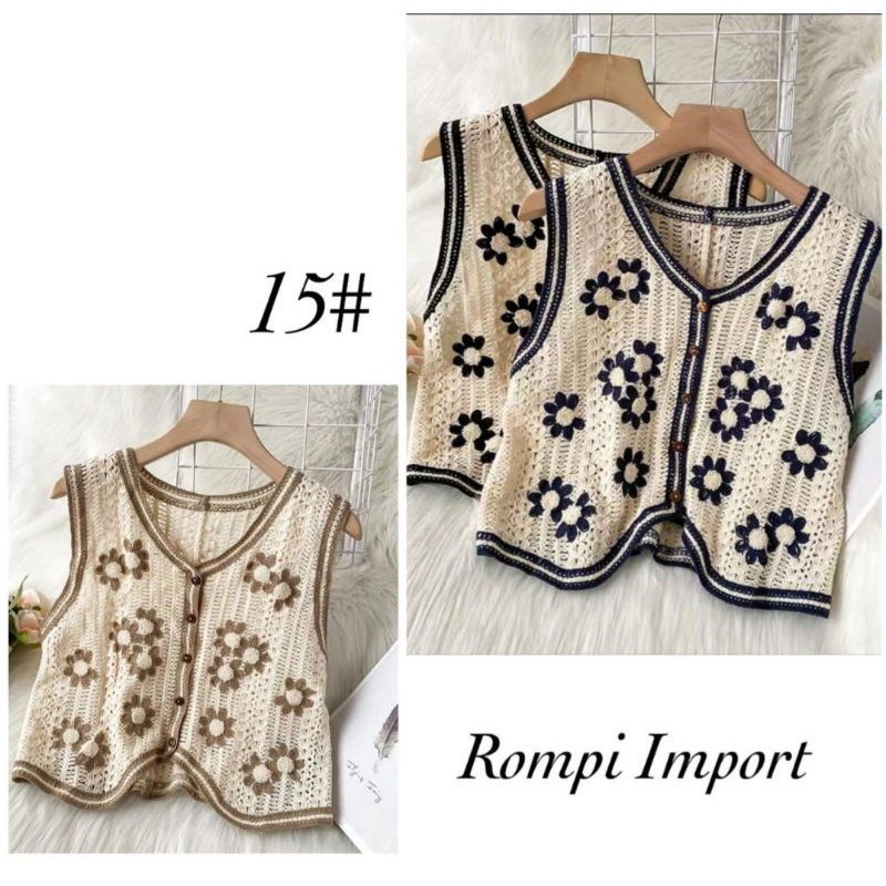 Rompi rajut wanita/ Rompi rajut import/Rompi Korea