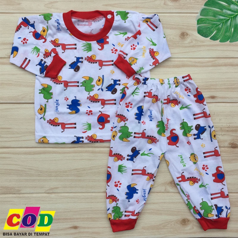 Aba Baby - Setelan Baju Bayi Piyama Bayi Lengan Panjang Usia 3-12 Bulan