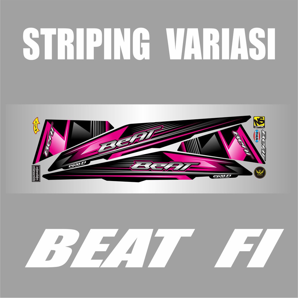 STICKER STRIPING VARIASI BEAT FI 2014 - 2016 SEMUA READY PACKING AMAN